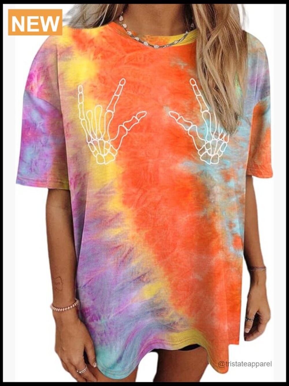 Womens Graphic Skull Print Oversized T Shirt Crew Neck Short Sleeve Summer Tee